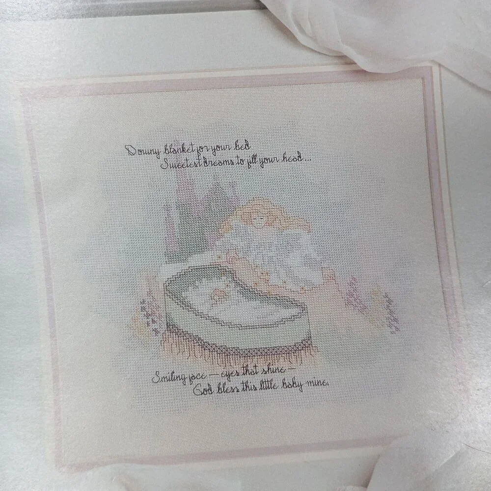 Vintage Leisure Arts Baby Cross Stitch Patterns Lot 2 Keepsakes Sweetest Dreams